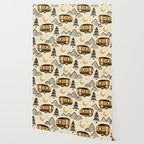 Little Camper - Cream, black, and gold Wallpaper Gallery Image 2