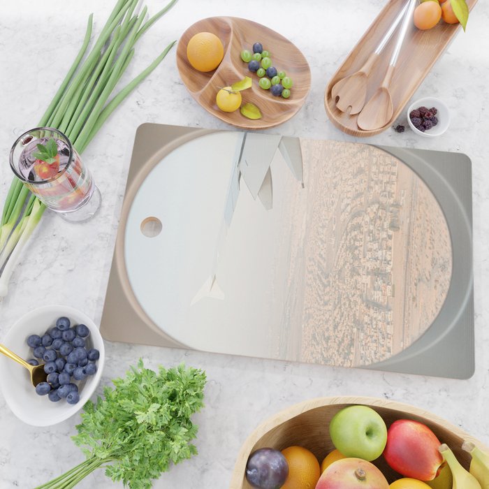 Pastel Plane Window View Photo | Summer Holiday Dubai Air Art Print | Adventure Travel Photography Cutting Board Gallery Image 2