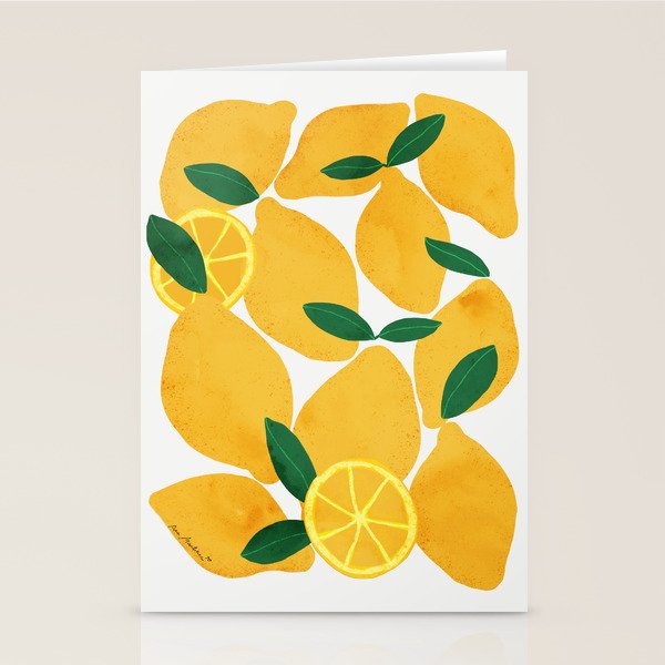 lemon mediterranean still life Stationery Card Gallery Image 2