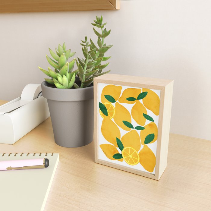 lemon mediterranean still life Mini Art Print Gallery Image 2