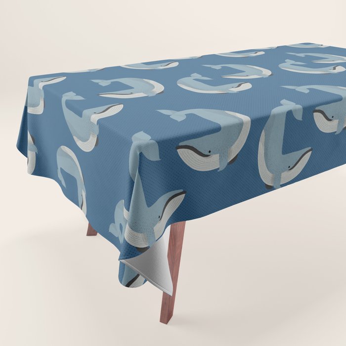 Whimsy Blue Whale Tablecloth Gallery Image 1
