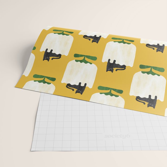 Still life with cat and flower Wrapping Paper Gallery Image 2