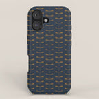 Dragonfly Pattern II Dark Blue iPhone Case Gallery Image 1