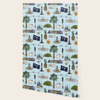 Charleston South Carolina Pattern - Blue Wallpaper Gallery Image 2