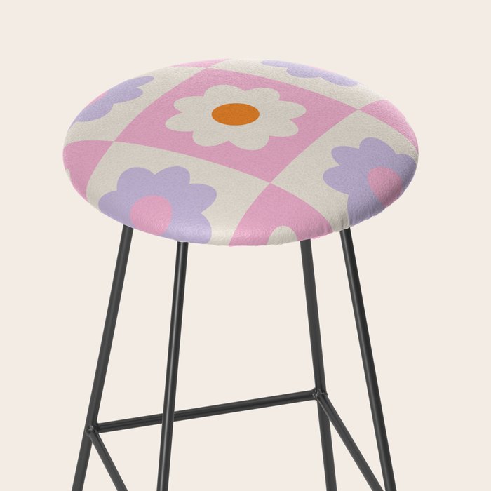 Retro Flower Pattern S Stool Gallery Image 2