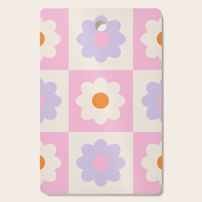 Retro Flower Pattern S Cutting Board Gallery Image 1