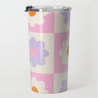Retro Flower Pattern S Travel Mug Gallery Image 3