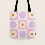 Retro Flower Pattern S Tote Bag Gallery Image 1