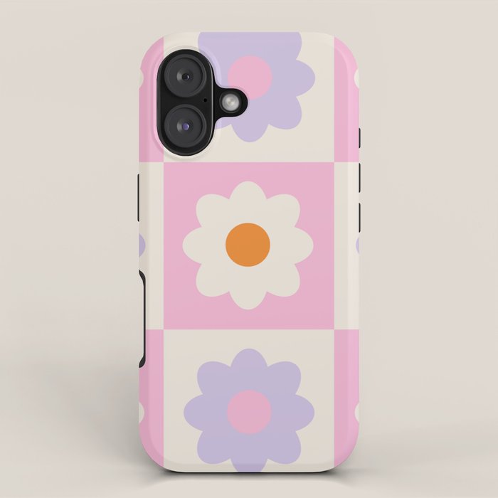 Retro Flower Pattern S iPhone Case Gallery Image 1