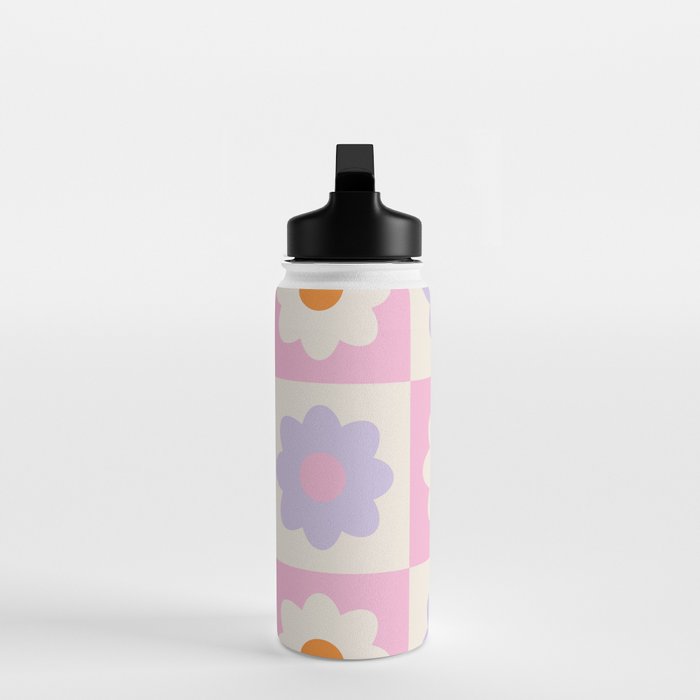 Retro Flower Pattern S Water Bottle Gallery Image 3