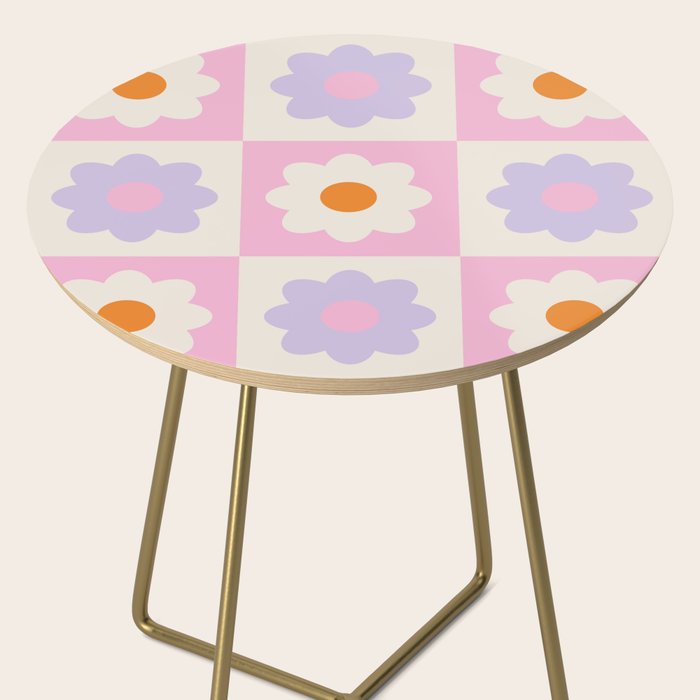 Retro Flower Pattern S Side Table Gallery Image 2