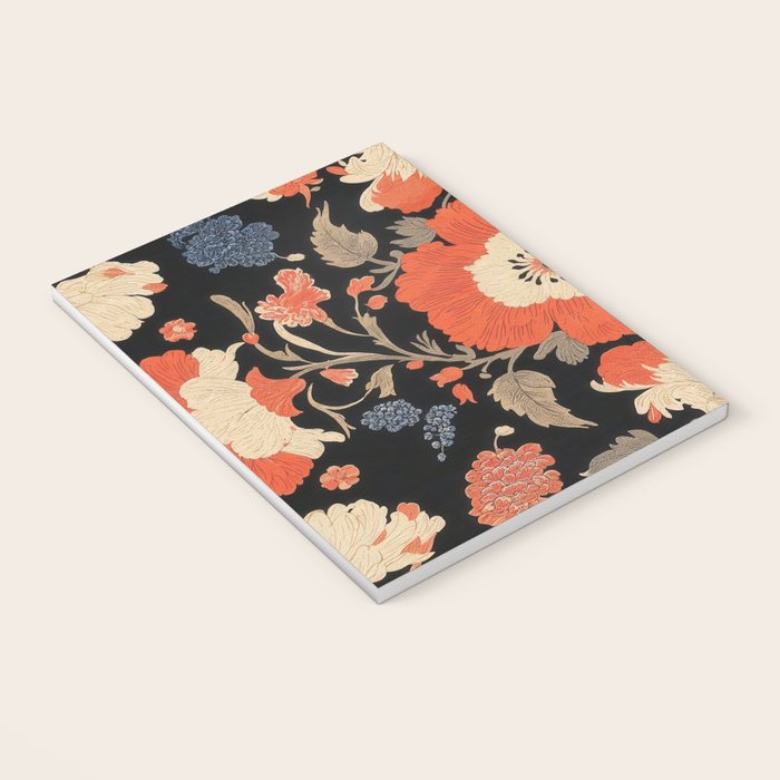 Floral Symphony of Elegance Stitch Pattern Notebook Gallery Image 3