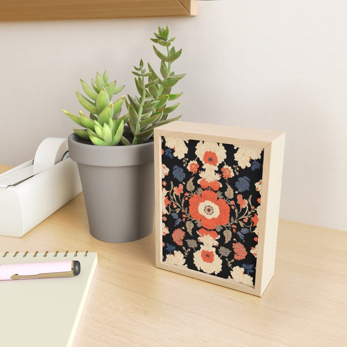Floral Symphony of Elegance Stitch Pattern Mini Art Print Gallery Image 2