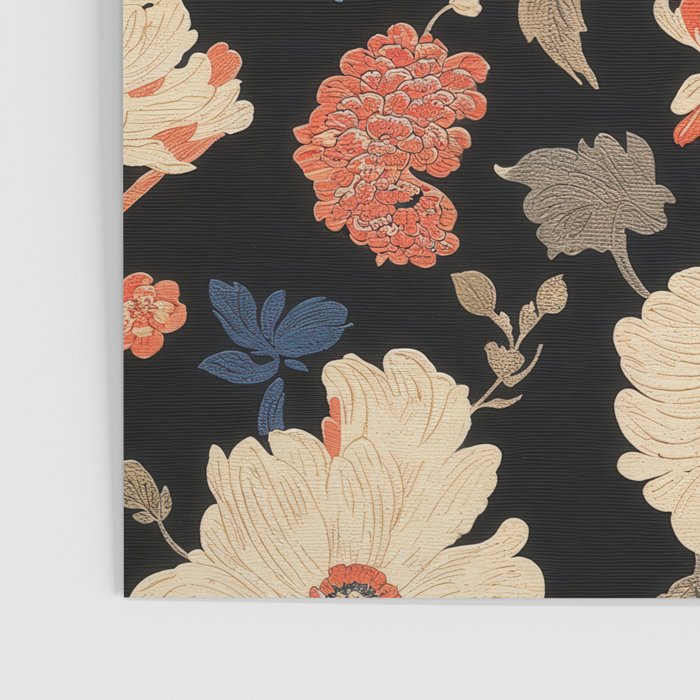 Floral Symphony of Elegance Stitch Pattern Poster Gallery Image 3