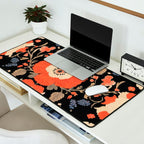 Floral Symphony of Elegance Stitch Pattern Desk Mat Gallery Image 2