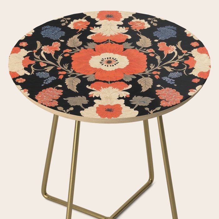 Floral Symphony of Elegance Stitch Pattern Side Table Gallery Image 2