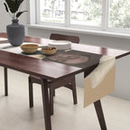Woman in Stripes Holding a White Rabbit Table Runner Gallery Image 2