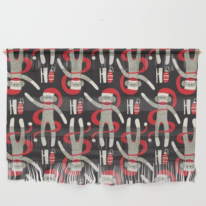 Sock Monkey Santa Wall Hanging Gallery Image 1