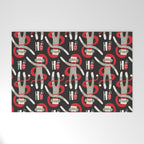 Sock Monkey Santa Welcome Mat Gallery Image 1