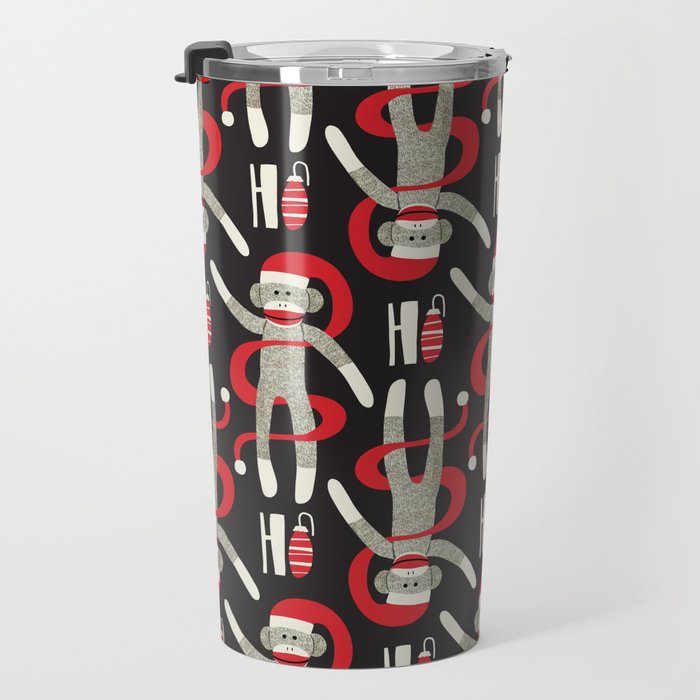 Sock Monkey Santa Travel Mug Gallery Image 3