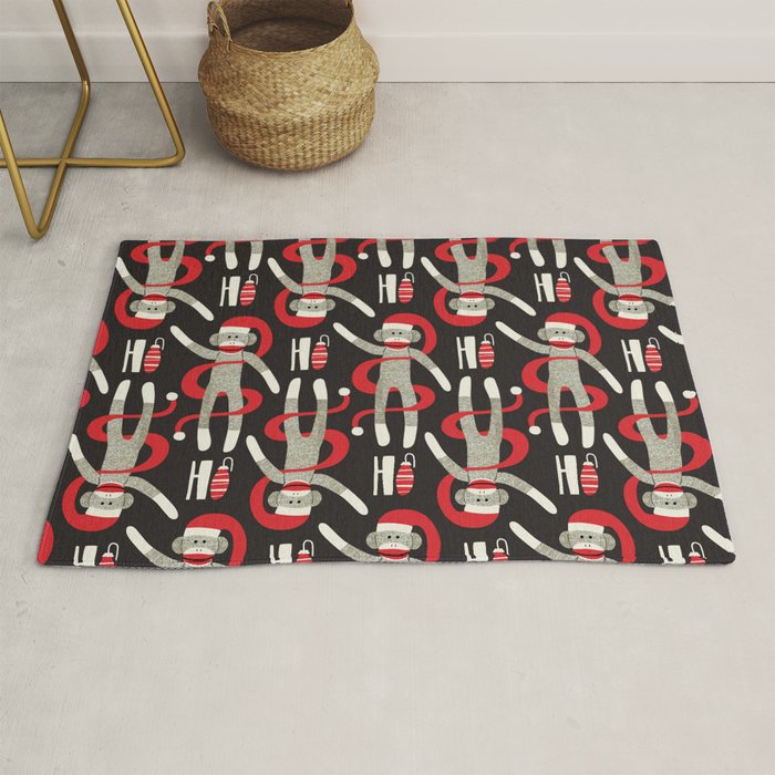 Sock Monkey Santa Rug Gallery Image 1