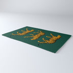 Tigers (Dark Green and Marigold) Rug Gallery Image 3