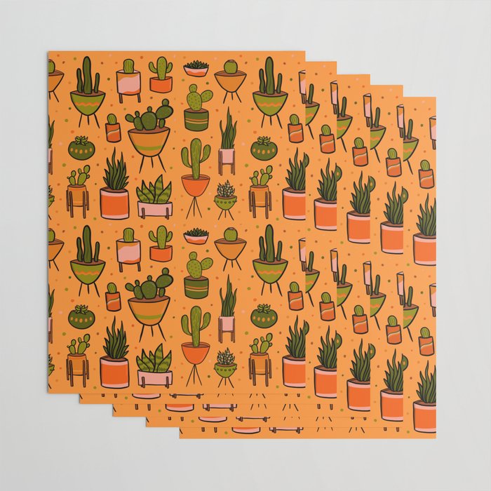 Modern Cactus Wrapping Paper Gallery Image 3