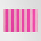 Pink Stripes Preppy Modern Rug Gallery Image 2