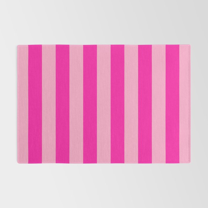 Pink Stripes Preppy Modern Rug Gallery Image 2