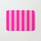 Pink Stripes Preppy Modern Bath Mat Gallery Image 1