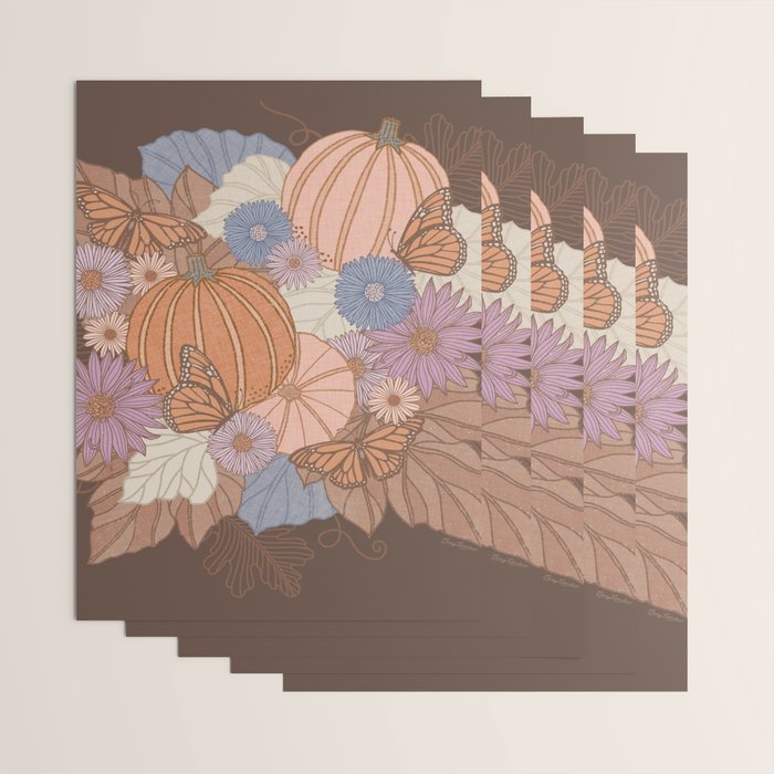 Pumpkin Harvest Wrapping Paper Gallery Image 3