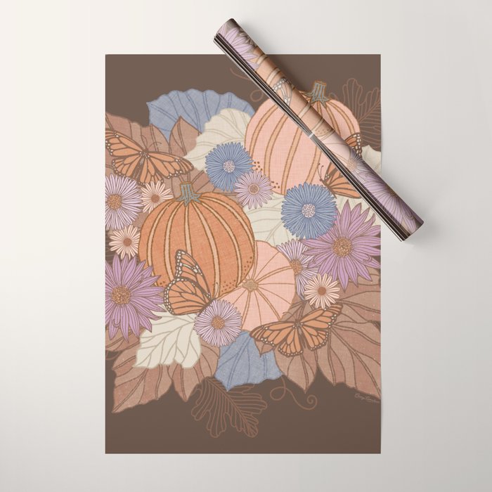 Pumpkin Harvest Wrapping Paper Gallery Image 1