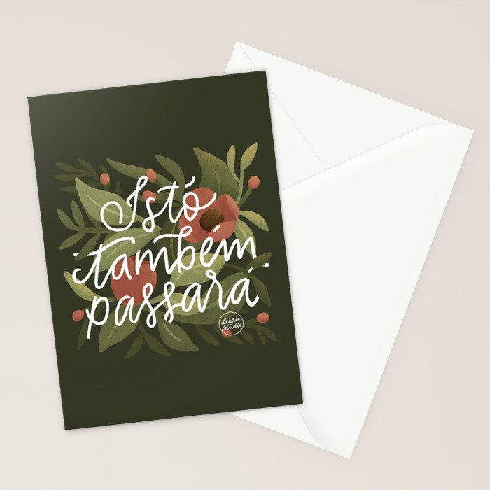 This too shall pass - Lettering Phrase Stationery Card Gallery Image 2