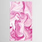 Pink Tones White Liquid Painting Swirl Tablecloth Gallery Image 2
