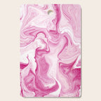 Pink Tones White Liquid Painting Swirl Cutting Board Gallery Image 1