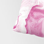 Pink Tones White Liquid Painting Swirl Pillow Sham Gallery Image 4