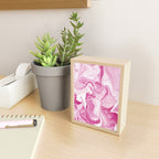 Pink Tones White Liquid Painting Swirl Mini Art Print Gallery Image 2
