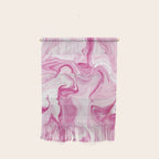 Pink Tones White Liquid Painting Swirl Wall Hanging Gallery Image 1