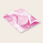 Pink Tones White Liquid Painting Swirl Notebook Gallery Image 2