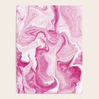 Pink Tones White Liquid Painting Swirl Poster Gallery Image 4