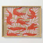 Alligator Collection â Coral & Pink Serving Tray Gallery Image 1
