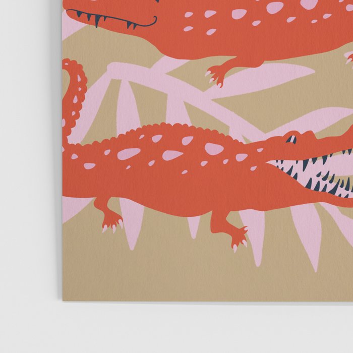 Alligator Collection â Coral & Pink Poster Gallery Image 3