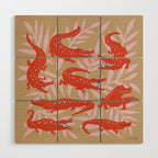 Alligator Collection â Coral & Pink Wood Wall Art Gallery Image 1