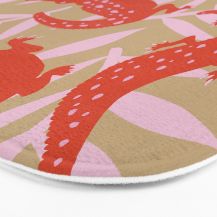 Alligator Collection â Coral & Pink Bath Mat Gallery Image 3
