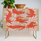 Alligator Collection â Coral & Pink Credenza Gallery Image 1