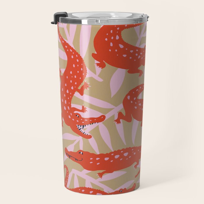 Alligator Collection â Coral & Pink Travel Mug Gallery Image 3