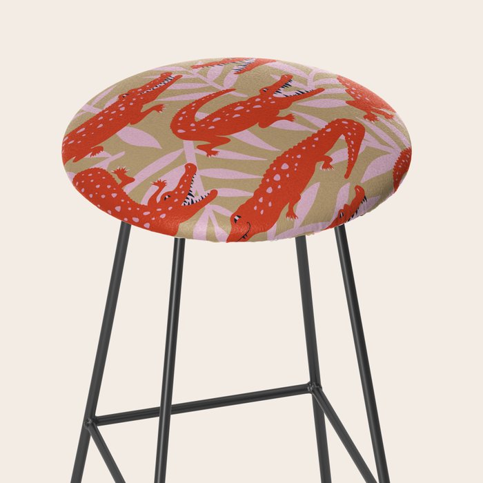 Alligator Collection â Coral & Pink Stool Gallery Image 2