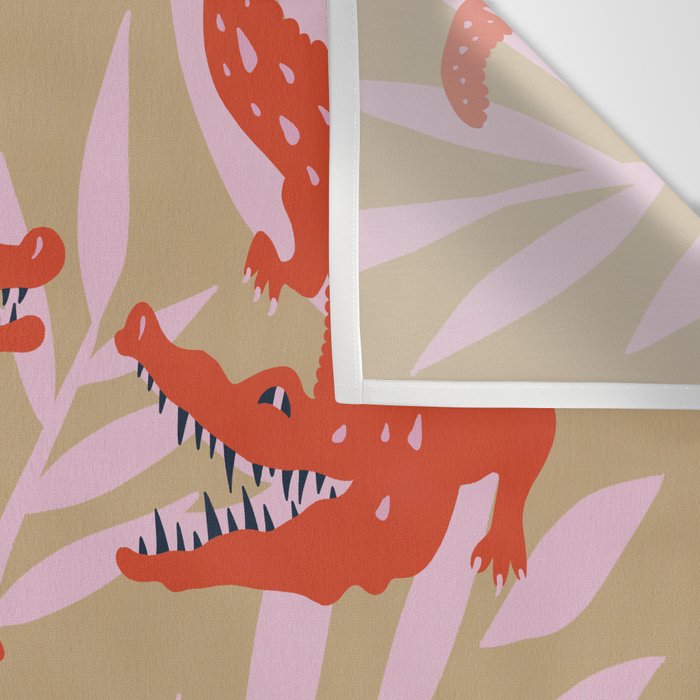 Alligator Collection â Coral & Pink Wall Tapestry Gallery Image 3
