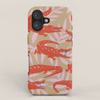 Alligator Collection â Coral & Pink iPhone Case Gallery Image 1