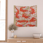 Alligator Collection â Coral & Pink Wall Tapestry Gallery Image 2